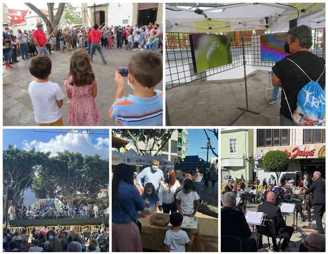 Collage de fotos de los actos de este martes festivo en Telde/TA.